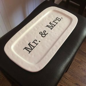 Mud Pie Mr & Mrs platter / tray